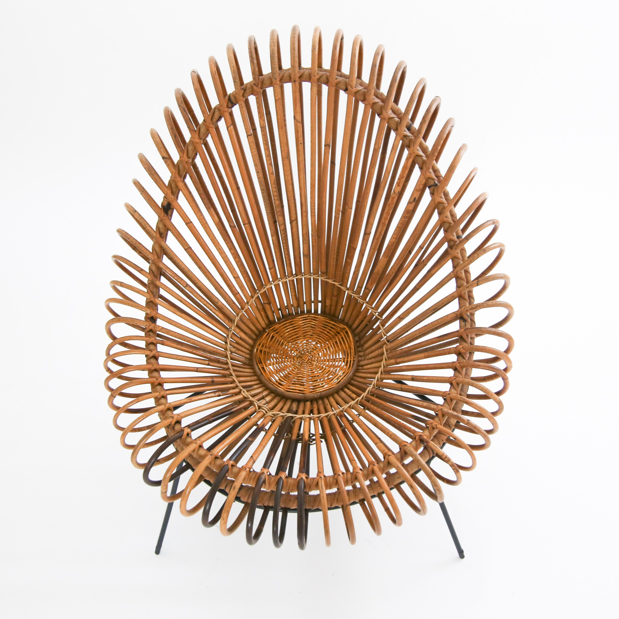 Janine Abraham and Dirk Jan Rol Rattan Lounge Chair for - Etsy