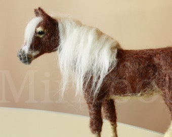 Needle felted horse by Minzoo, equine decor Haflinger horse sculpture, equestrian art