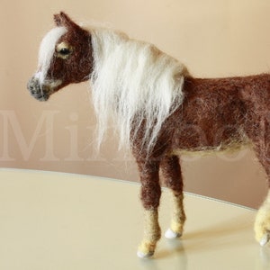 Needle felted horse by Minzoo, equine decor Haflinger horse sculpture, equestrian art