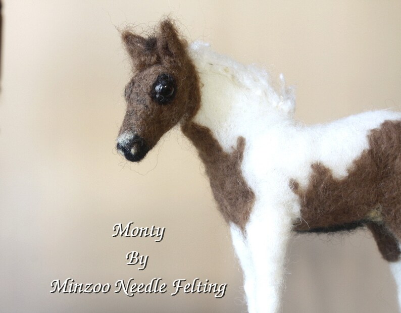 Felted horse Colt figurine needle felting horse baby foal Etsy