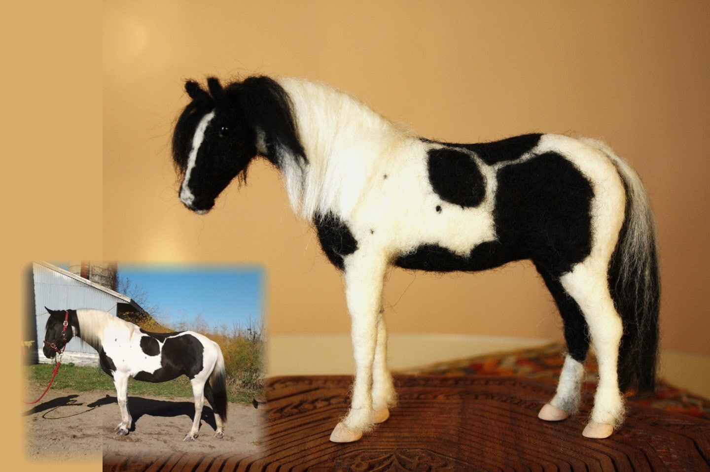 Needle felting horse custom made horse portrait replica Etsy