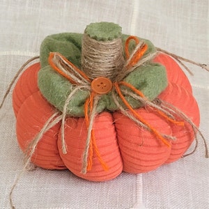 Fabric Pumpkin, Wreath or Tabletop Decor, Harvest Pumpkins, Fall Pumpkins, Fabric and Felt Pumpkins, Autumn Halloween Decor, Bowl