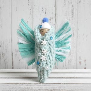 Handmade Whimsical Pixie Doll Ornament, Love Bug, Angel