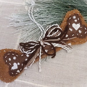Handgemachte Filz Hundeknochen Lebkuchen Keks Ornamente Hundeknochen Ornamente Weihnachtsbaum Ornament, Hunde Dekor, Fibre Arts, Hundeknochen
