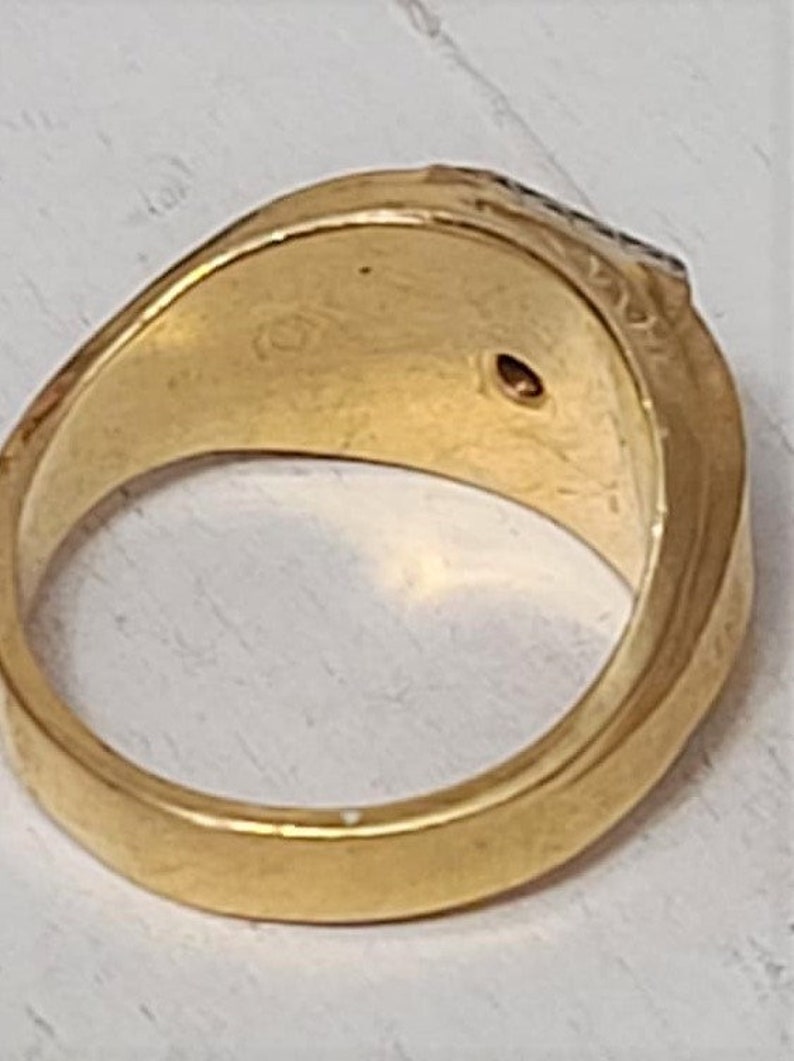 Vintage Men's Ring 14KT Gold ESPO Jewelry With Center - Etsy