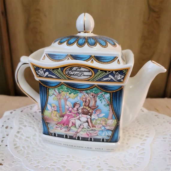 Vintage James Sadler Teapot, A Midnight's Summer Dream Tea Pot