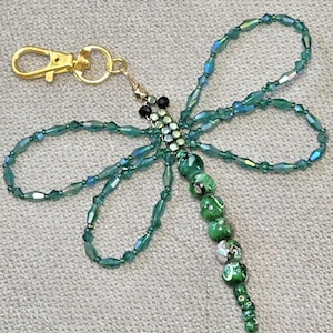 Handgefertigte Libelle Taschenanhänger, Taschenanhänger, Taschenbügel, Libelle Taschenclip