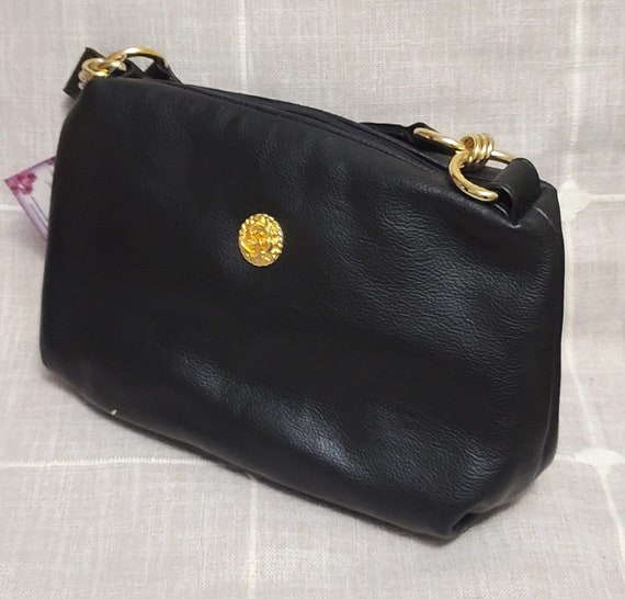 Buy Vintage Jennifer Moore Black Faux Leather Shoulder Bag  display picture 1