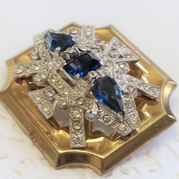 Vintage McClelland Barclay Signed Brooch Blue and… - image 6