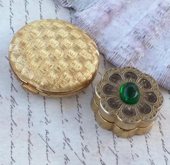 Vintage lot Perfume Compacts Revlon Moon Drops and