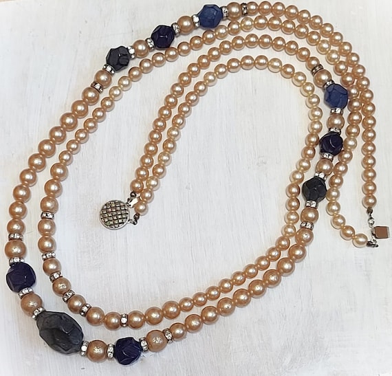Collier Ras Du Cou Vintage Orena Paris - Doré à Paillettes (rhinestones) - Créateur Français - Occasion