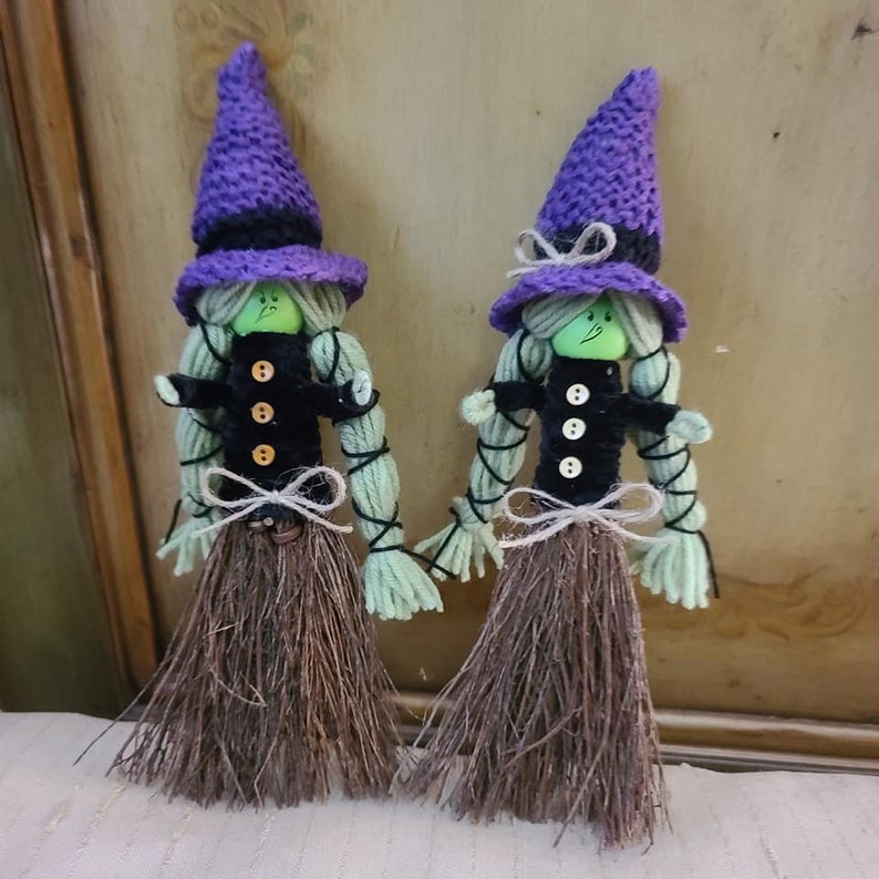 Handmade Kitchen Witch Cinnamon Mini Broom Witch Ornament - Etsy