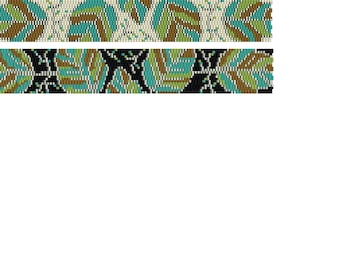 Peyote Stitch Bracelet Pattern: Southwest Leaves (Digital Download)