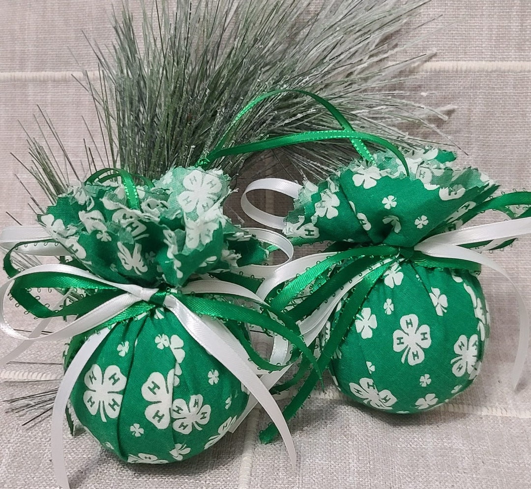 Handmade Fabric Ball Ornaments Ball Ornaments, St Patricks Day Ornament