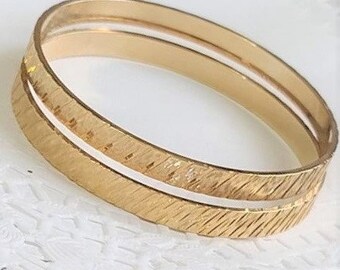 Bracelet Tribal Vintage En Cuivre - Années 1960 - Largeur 7,5 Cm - Jonc Rigide