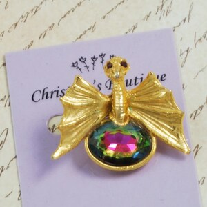 Dragon Watermelon Rhinestone Belly Pin
