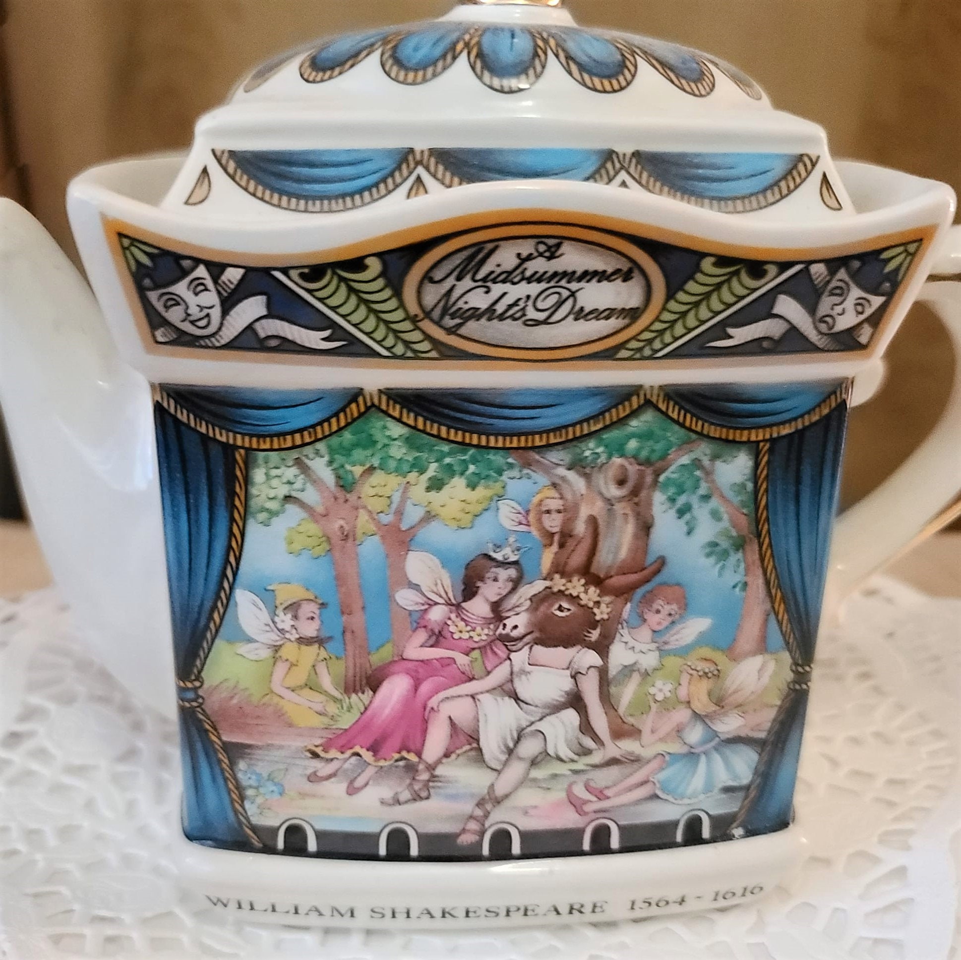 Vintage James Sadler Teapot, A Midnight's Summer Dream Tea Pot