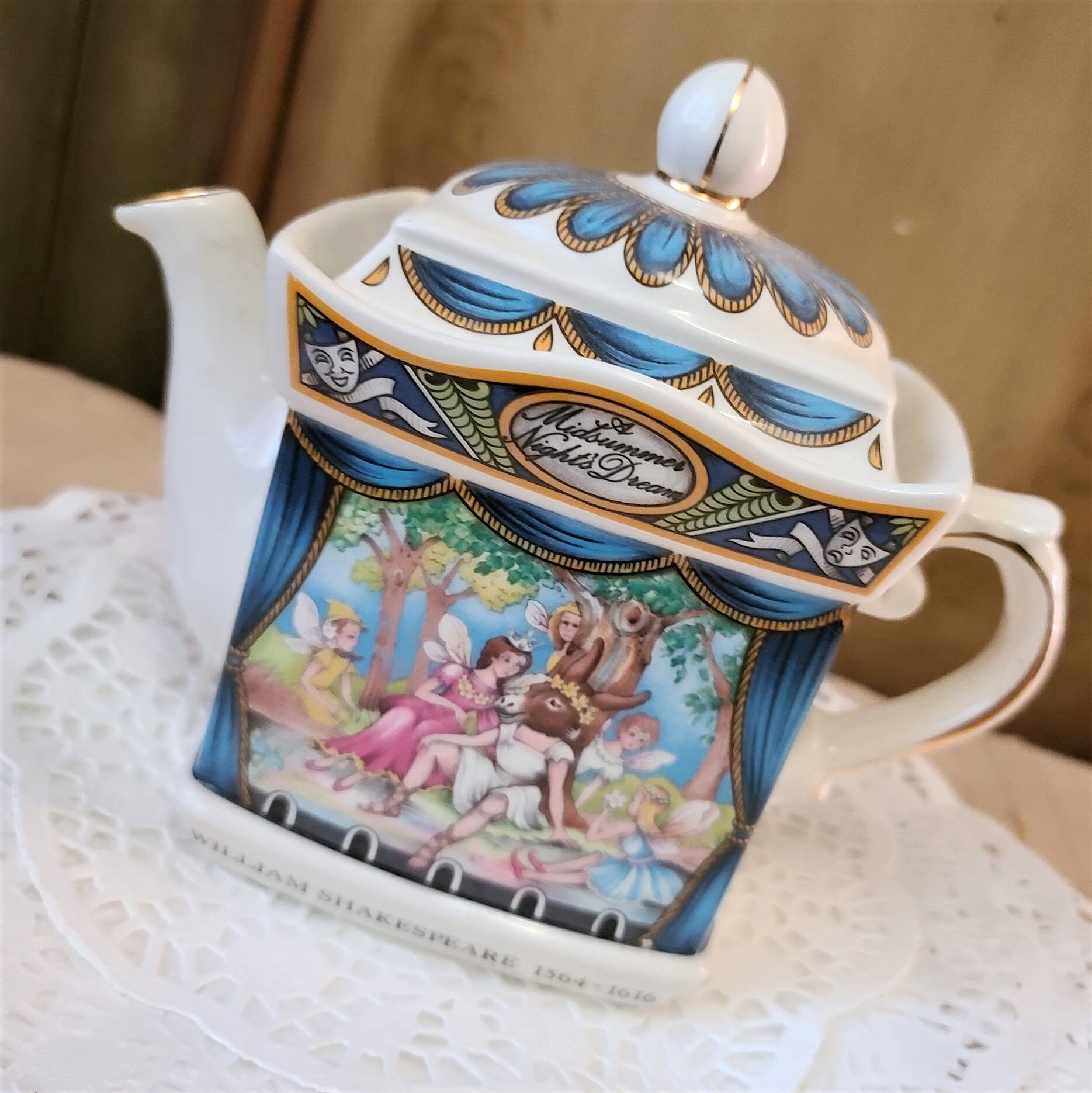 Vintage James Sadler Teapot, A Midnight's Summer Dream Tea Pot