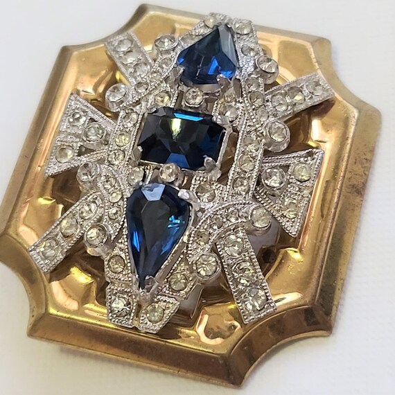 Vintage McClelland Barclay Signed Brooch Blue and… - image 2