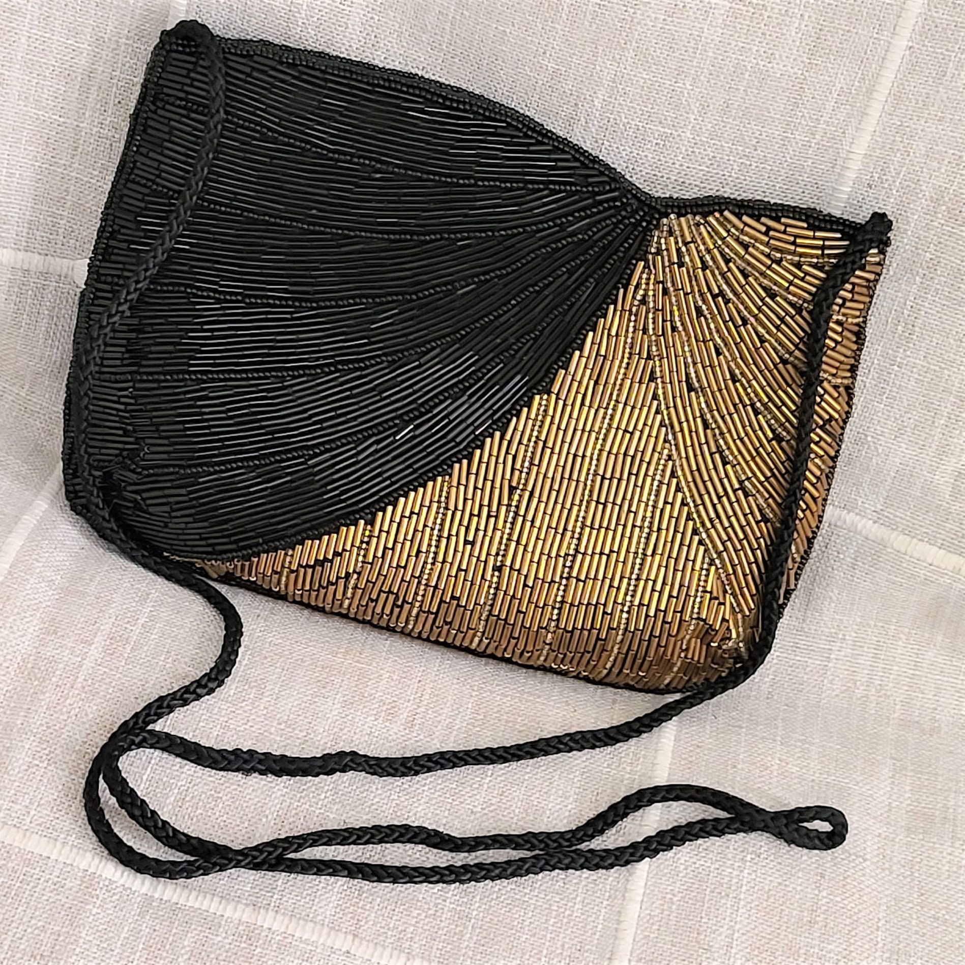 Buy Vintage La Regale Black & Gold Beaded Purse Vintage Purse With Online  in India 