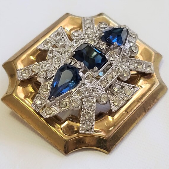 Vintage McClelland Barclay Signed Brooch Blue and… - image 5