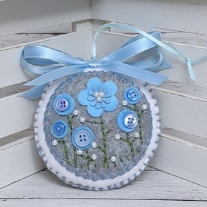 Handgemachte Filz Ornament, Frühling Blumenornamente, Ostern, Frühling, Ornamente, Geschenkartikel, Verpackung Topper wählen Sie Ihre Farbe