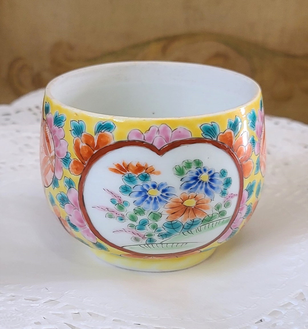 Vintage Chinese Rice Bowl, Can Be Used as Sugar Bowl, Chinese Markings