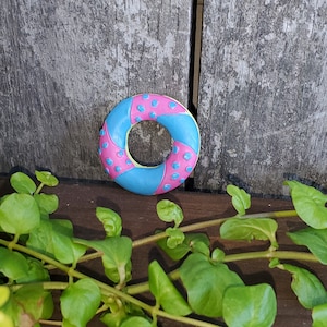 Beach Decor, Fairy Garden, Fairy Garden Accessories, Miniatures, Beach Fairy, Fairy Blue Life Ring, Beach Fairy Kit, Vacation Home Decor
