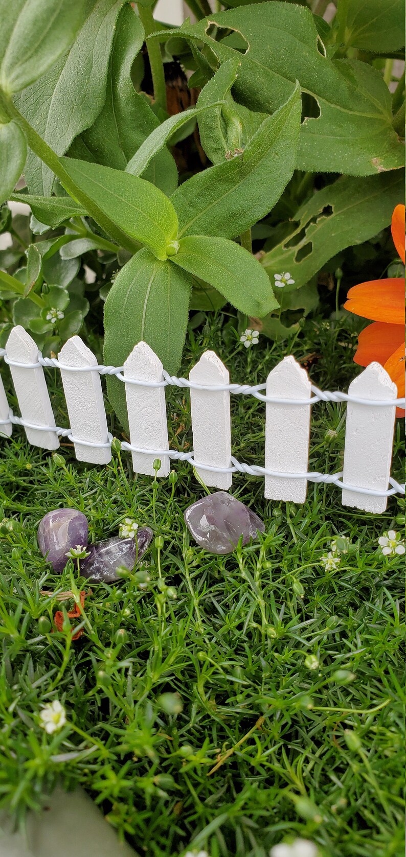 Short Picket Fence, Fairy Garden Fence, Mini Fence, Miniature Fence