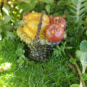 Fairy Food, Mini Veggies, Miniatures, Dollhouse, Fairy Vegetables, Fairy Accessories, Fairy Garden Supplies, Mini Fruit In Basket