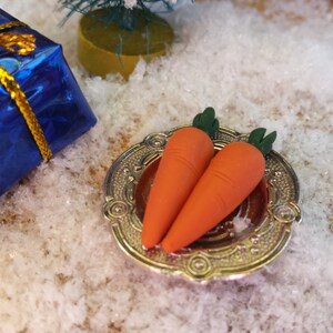 Fairy Food, Mini Veggies, Miniatures, Dollhouse, Fairy Vegetables, Fairy Accessories, Fairy Garden Supplies, Mini Carrots, Orange Carrots