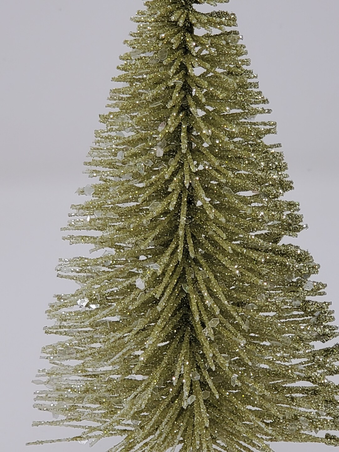 Mini Gold Christmas Tree With Glitter Wire Tree Fairy Garden Etsy