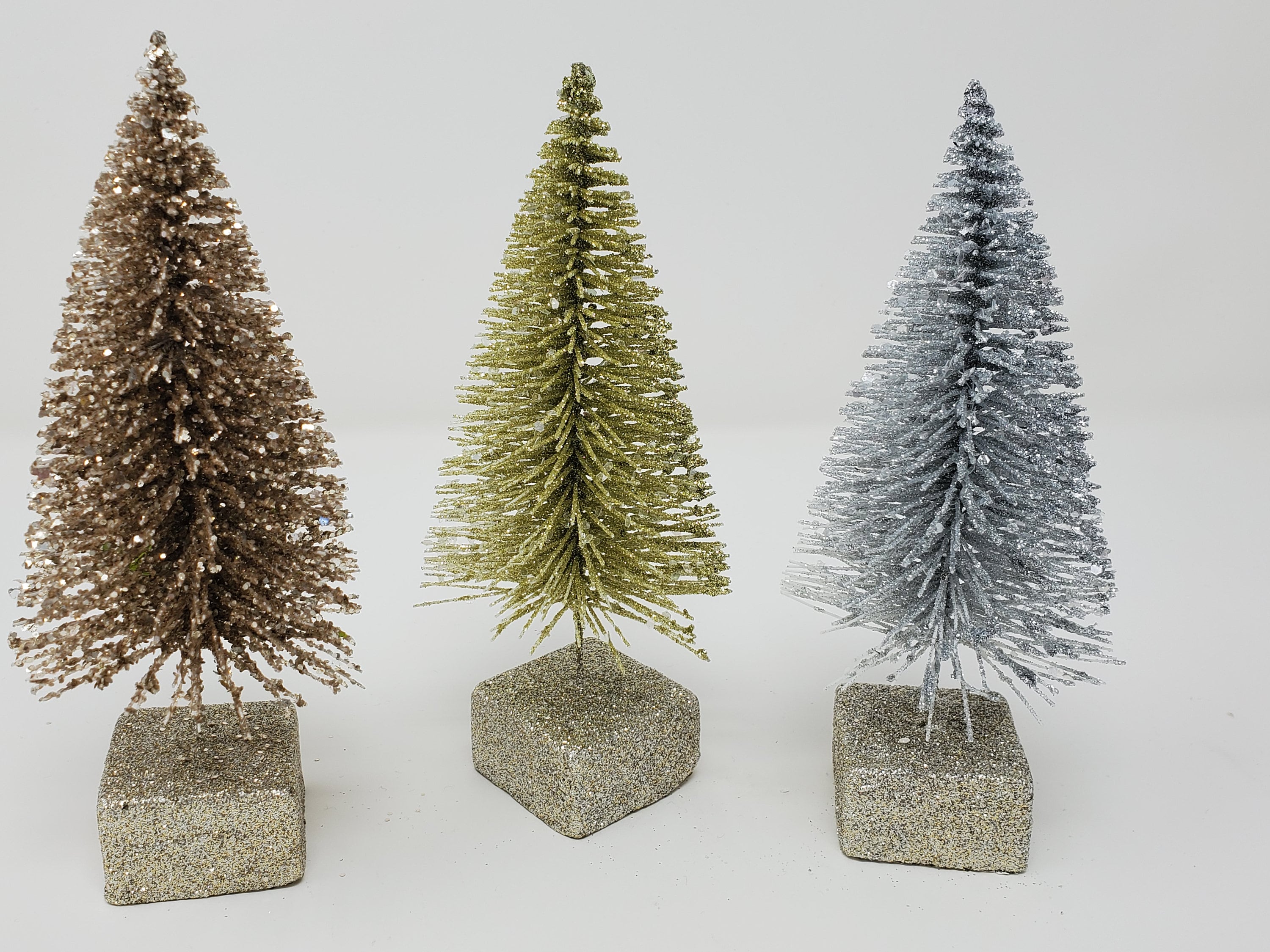 Mini Gold Christmas Tree With Glitter Wire Tree Fairy Garden Etsy