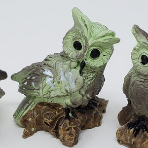 Mini Owl, Fairy Garden, Miniatures, Mini Birds, Fairy Animals, Fairy Garden Animals, Fairy Garden Supplies,Yard and Garden, Dollhouse Animal