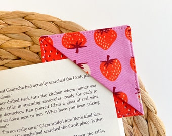 Strawberry Bookmark for Teens, Cute Bookmark, Page Marker, Bookish Merch, Book Lover Gifts for Women, Easter Basket Stuffers for Tween Girls