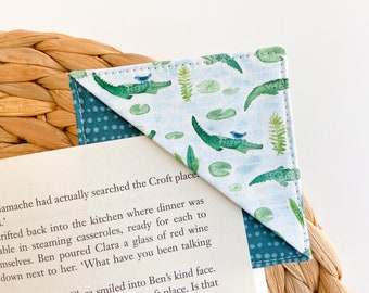 Alligator Bookmark for Boys, Cute Bookmark, Page Marker, Bookworm Merch, Book Gifts for Him, Crocodile Gift, Easter Basket Stuffers for Kids