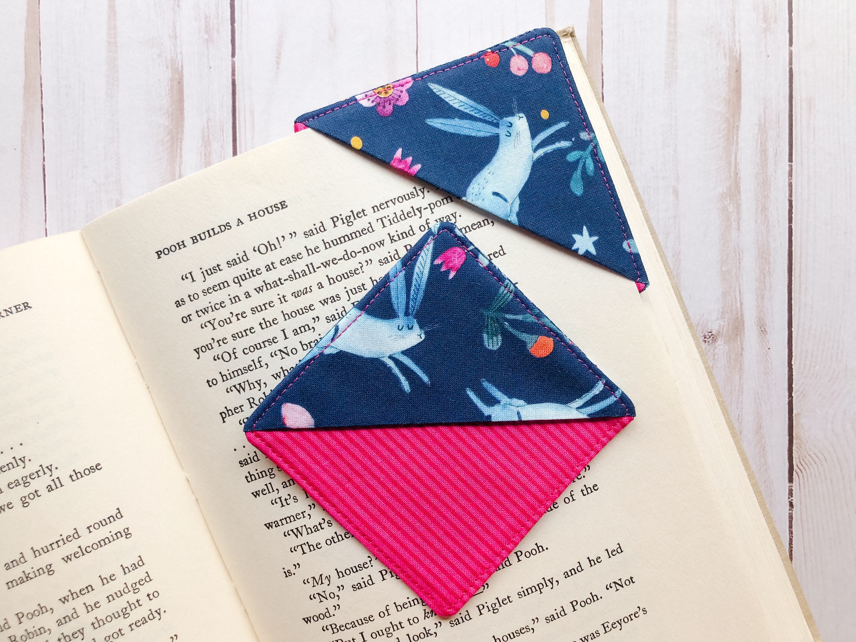 Bunny Bookmark Corner Bookmark Gift for Readers Planner | Etsy