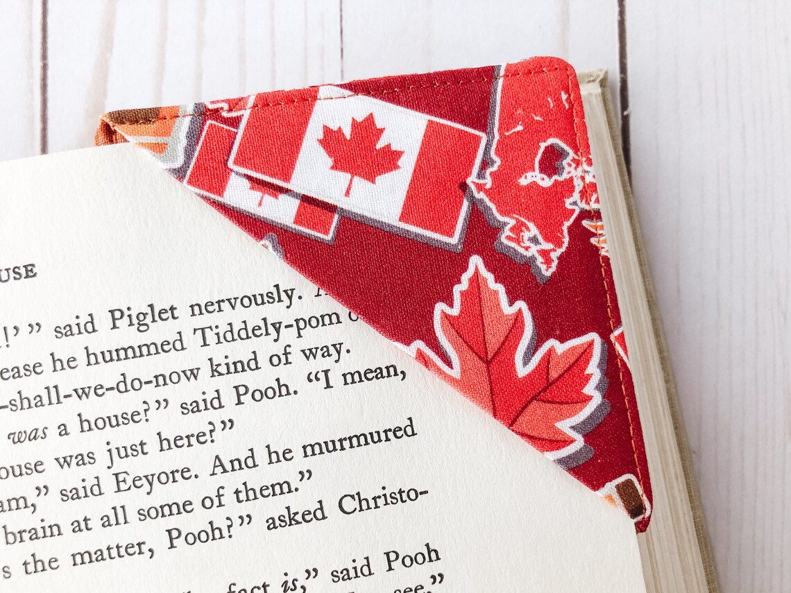 Canadian Bookmark Fabric Bookmark Gift for Readers Journal Etsy
