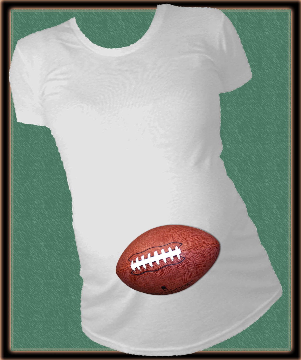 Big Football Belly theme Maternity Shirt Personalized sports Etsy