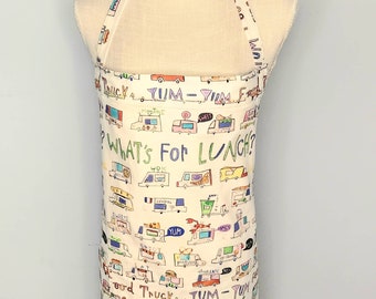 Food Truck Apron with Pocket | Cotton Duckworth Apron | Adult Apron for Men and Women