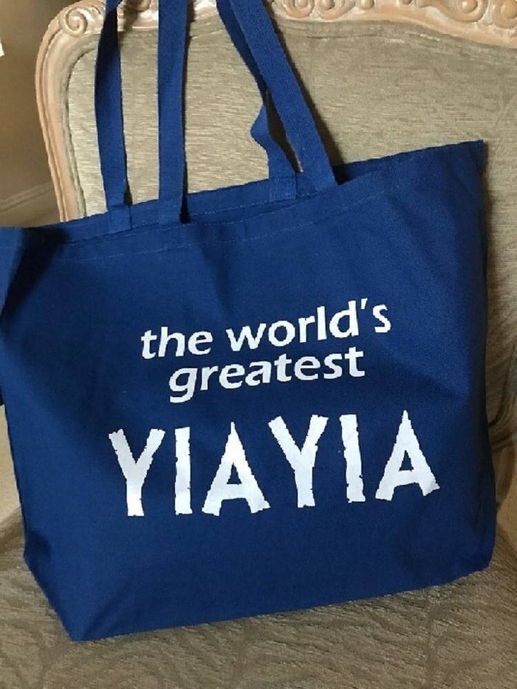 The World's Greatest Yiayia Greek Market Bag Tote