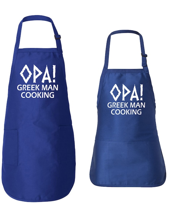 Greek Man Cooking Apron OPA 24" Long Medium Length NWT