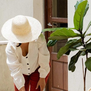 Traditional round unisex straw hat, many sizes image 6