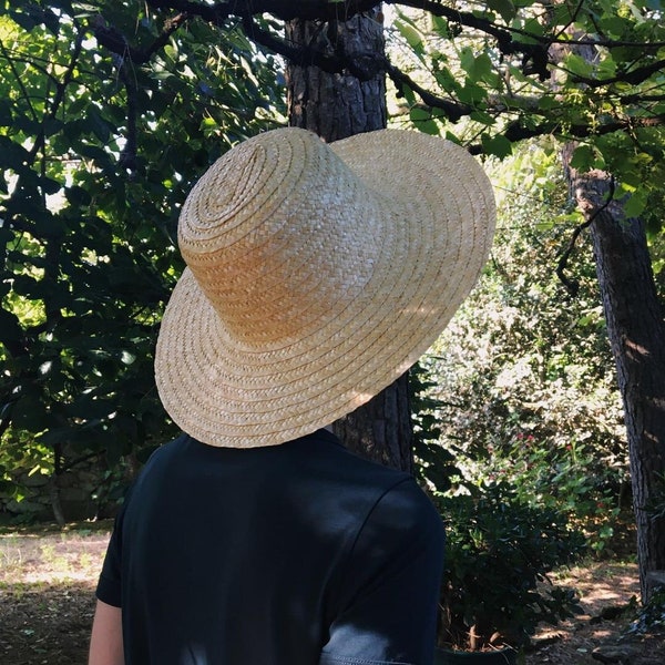 Extra large sizes, unisex round straw hat