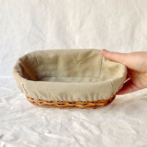 Cesta de fermentação oval de vime Banneton de 0,8 kg / forrada com linho
