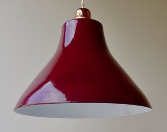 ESTUDIO Enamel Lampshade made in 25 colors, Large Pendant Lamp, Industrial Style Lamp