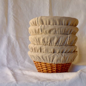 Set of 5 round small wicker bannetons / 0.8 kg proofing baskets