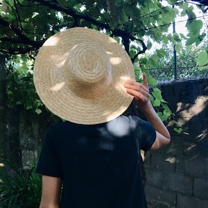 Traditional round unisex straw hat, many sizes imagem 1