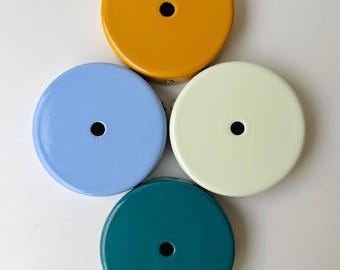Flat ceiling rose in 27 colors, Enamel ceiling canopy made to order