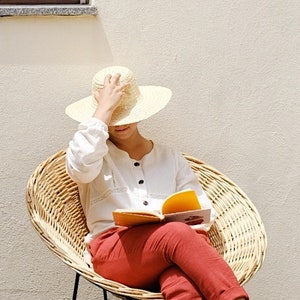 Traditional summer straw hat, many sizes, Ready to ship image 4